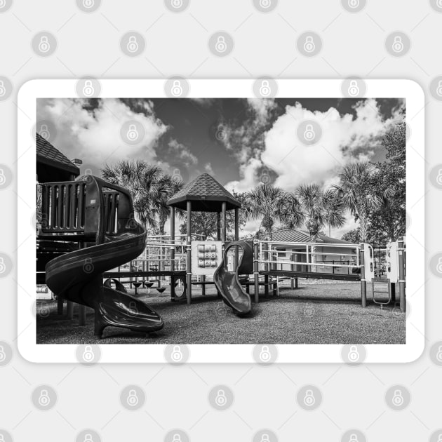 Empty Playground Dramatic Black and White Sticker by jillnightingale